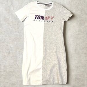 Tommy Hilfiger Women's White and Gray Dress